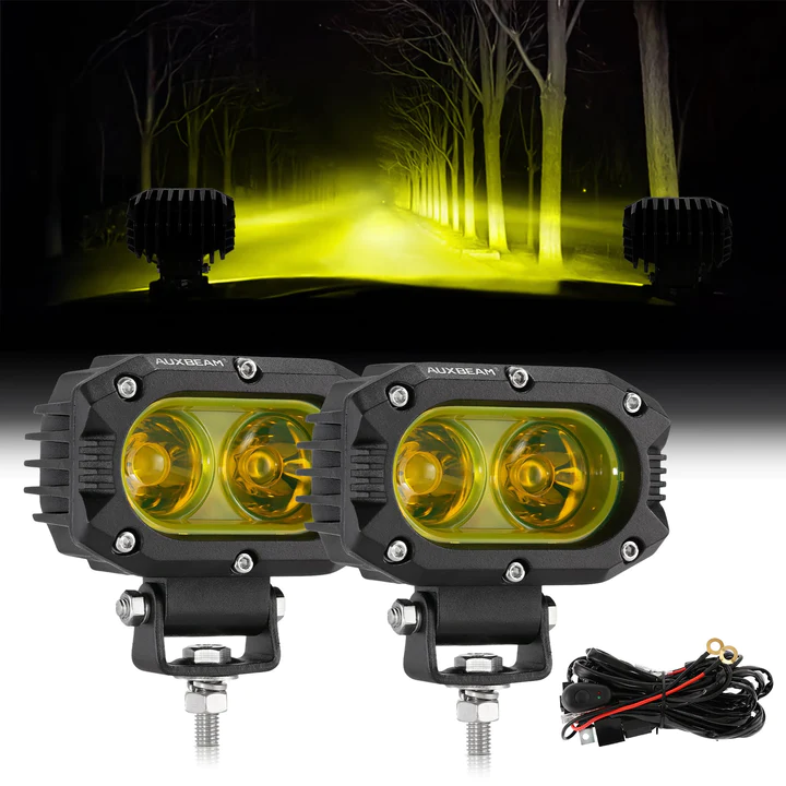 Auxbeam 4 Pulg 60W Amber LED Pod Light