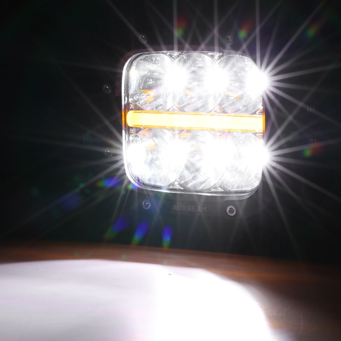Auxbeam 5 Pulg 132W Blanco/Ambar Con DRL