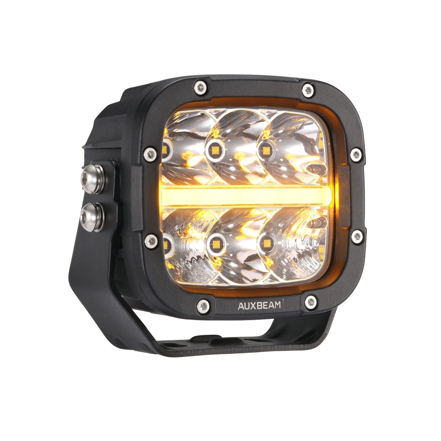 Auxbeam 5 Pulg 132W Blanco/Ambar Con DRL