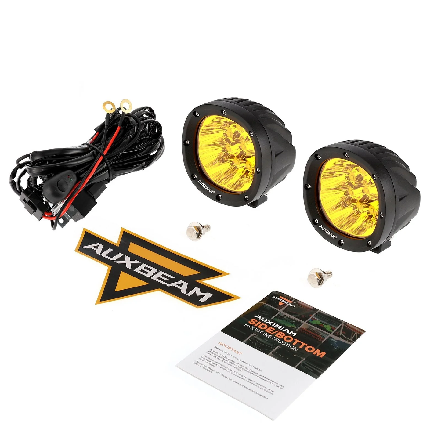 Auxbeam 4 Pulg 90W Ambar Spot