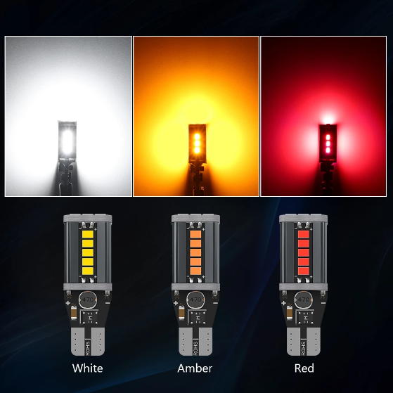 OPRAH Bombilla LED T15 ROJO, AMBAR Y BLANCO