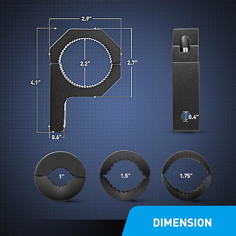 Nilight Bases Para Tubo de 1" a 2"