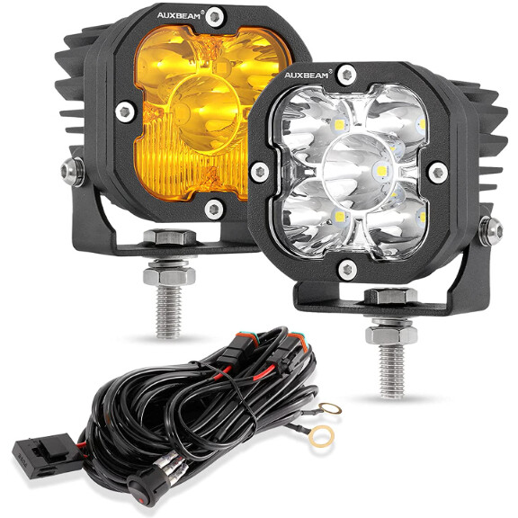 Auxbeam 3 Pulg 80W White/Amber LED Pod LIght