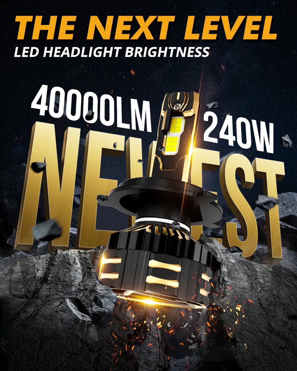 Auxbeam Medida H4 LED 240W 40,000LM GX-ULTRA SERIES
