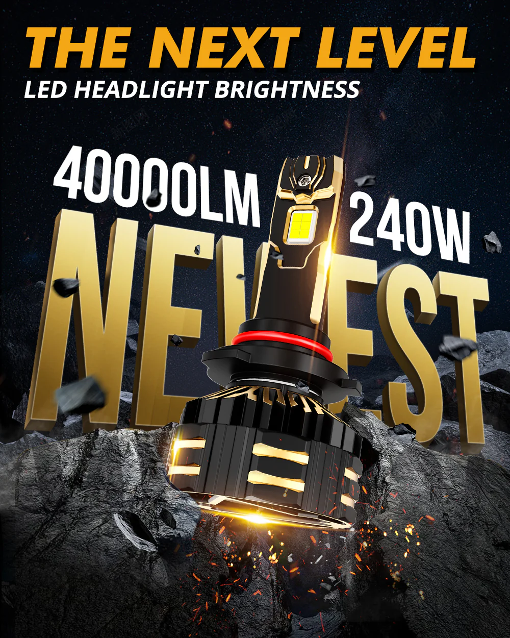 Auxbeam Medida 9005 LED 240W 40,000LM GX-ULTRA SERIES