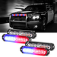 Auxbeam Luces Tipo Escolta de 12 LEDS Azul/Rojo