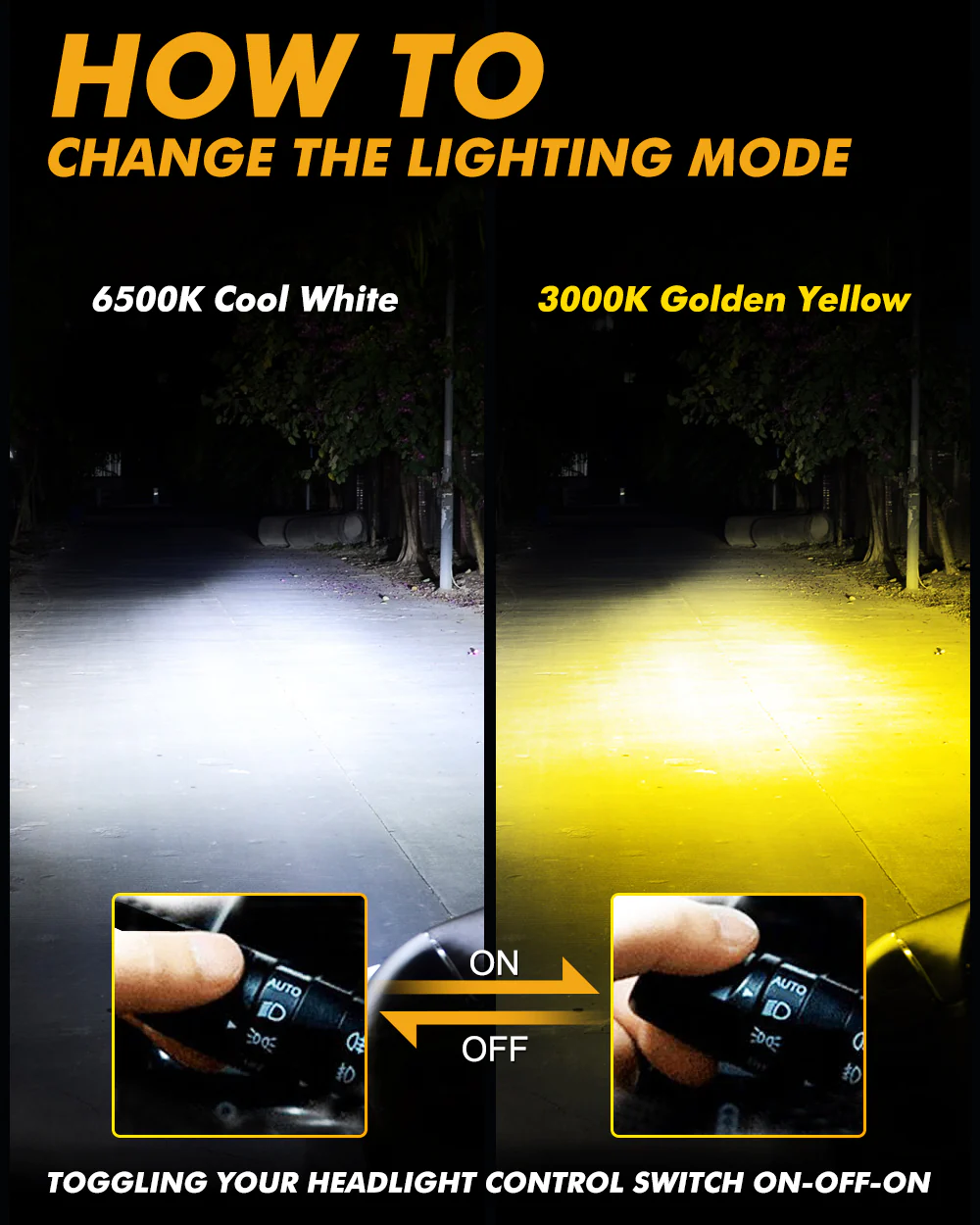 Auxbeam H11 LED GX-BICOLOR SERIES