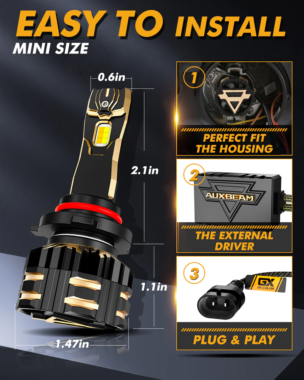 Auxbeam H11 LED GX-BICOLOR SERIES