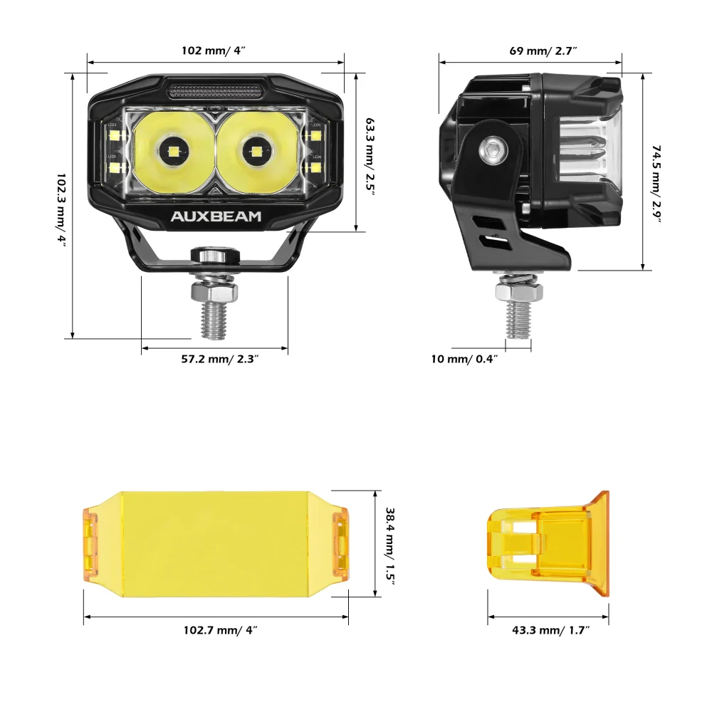 Auxbeam V-MAX 4 Series 4 Pulgadas MINI