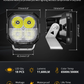 Auxbeam Color Play Series  3 Pulg Combo DRL Blanco y Pidevias Ambar