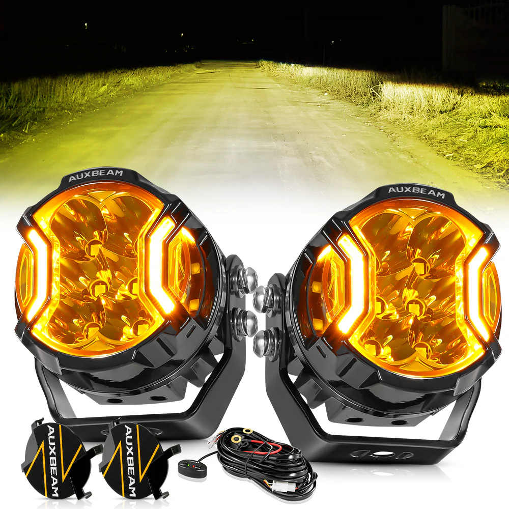 Auxbeam V-ULTRA Series 3 pulg SIde Shooter DRL Ambar