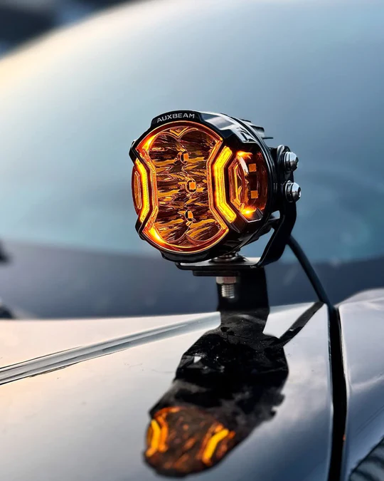 Auxbeam V-ULTRA Series 3 pulg SIde Shooter DRL Ambar