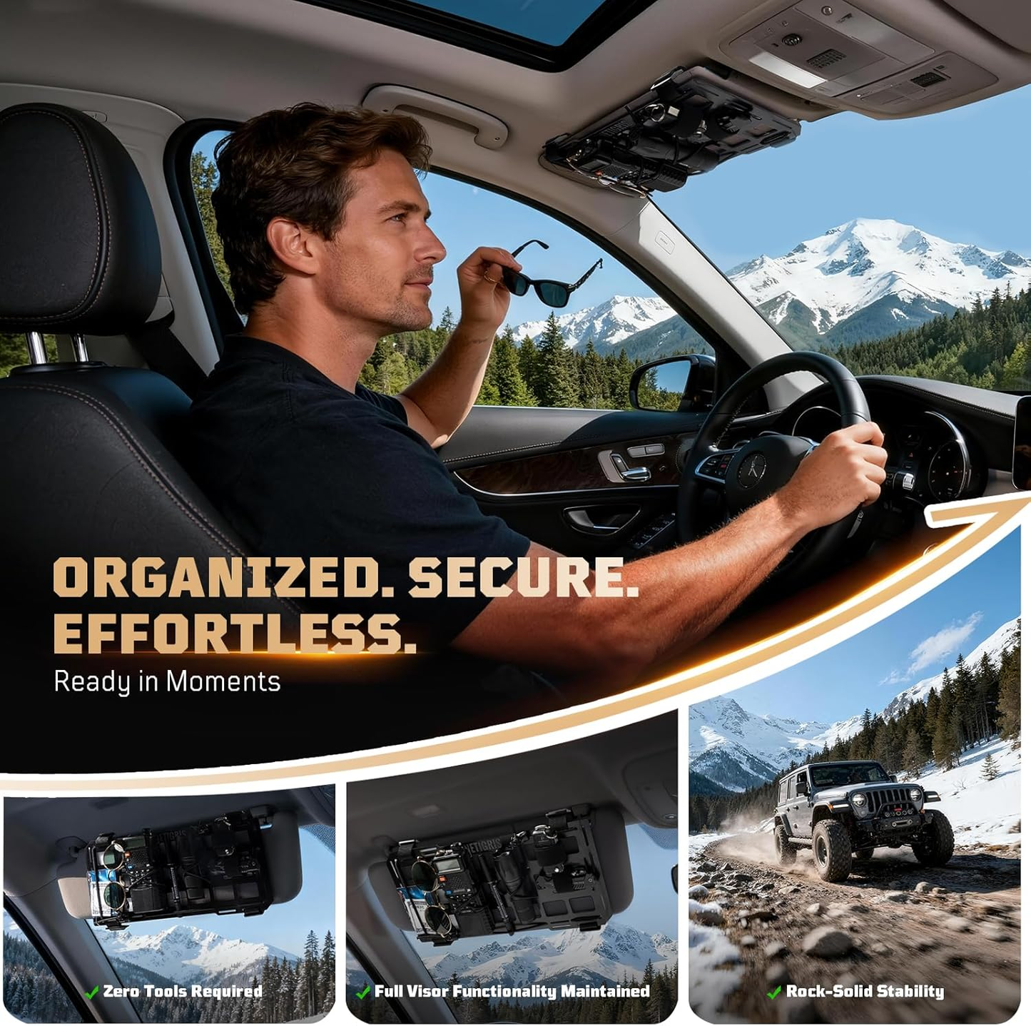 Molle organizador de Visera de carro - ONETIGRIS