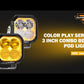 Auxbeam Color Play Series  3 Pulg Combo DRL Blanco y Pidevias Ambar