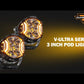 Auxbeam V-ULTRA Series 3 pulg SIde Shooter DRL Ambar