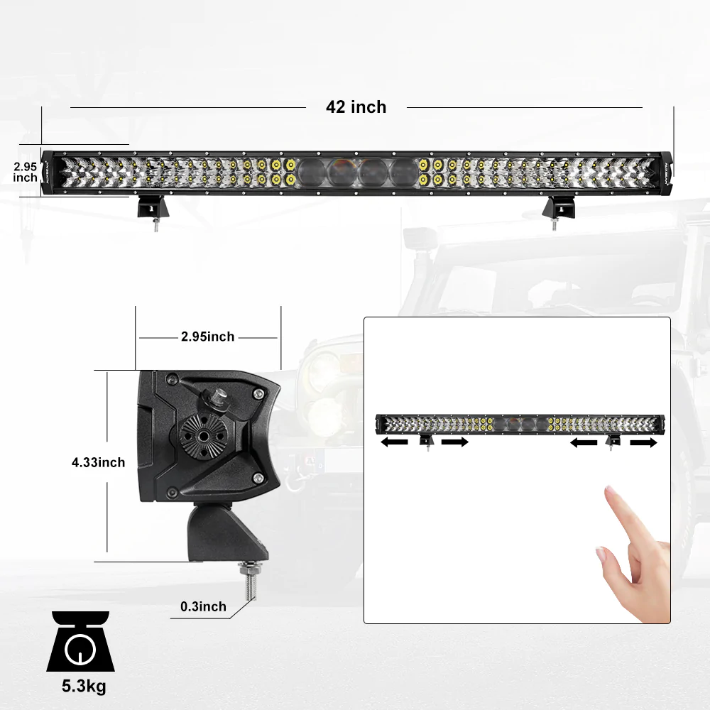 Auxbeam 5D-PRO Serie barra LED 42"